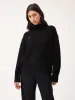 Women's Recycled Cashmere Turtleneck Sweater—black sold by Pangaia