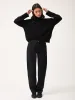 Women's Recycled Cashmere Turtleneck Sweater—black sold by Pangaia