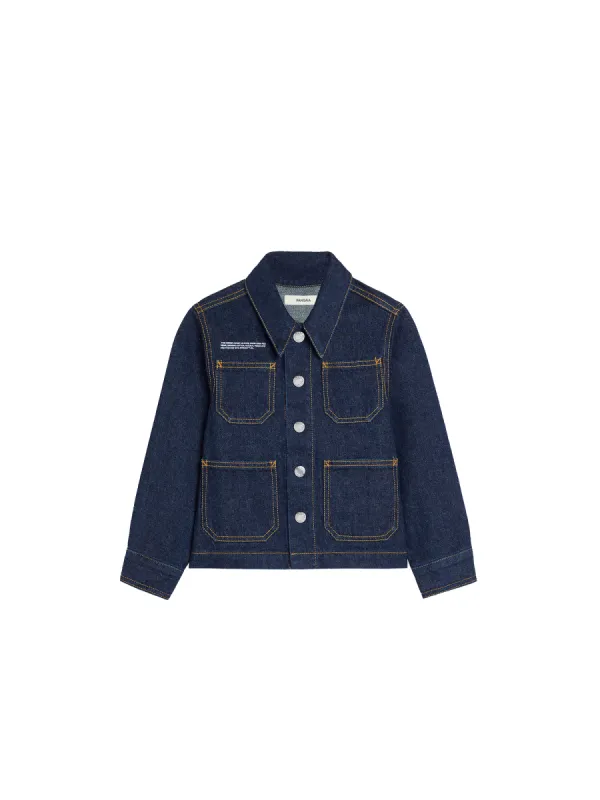 Kid's Denim Jacket—rinse wash sold by Pangaia