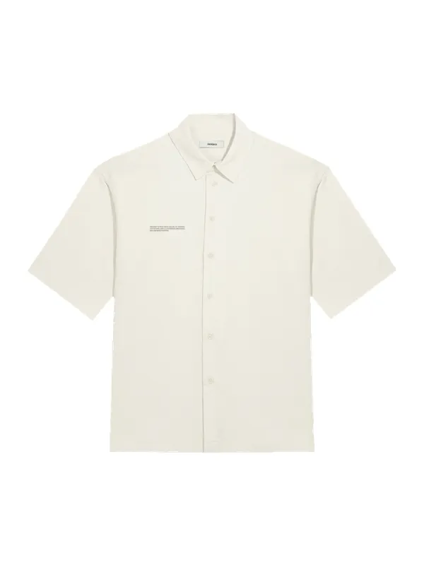 Womens Organic Cotton Linen Short Sleeve Shirt—limestone sold by Pangaia
