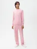 Womens Recycled Cashmere Loose Track Pants—sakura pink sold by Pangaia