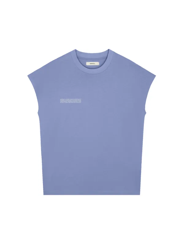 Womens 365 Midweight Cropped Shoulder T-shirt—aster purple sold by Pangaia