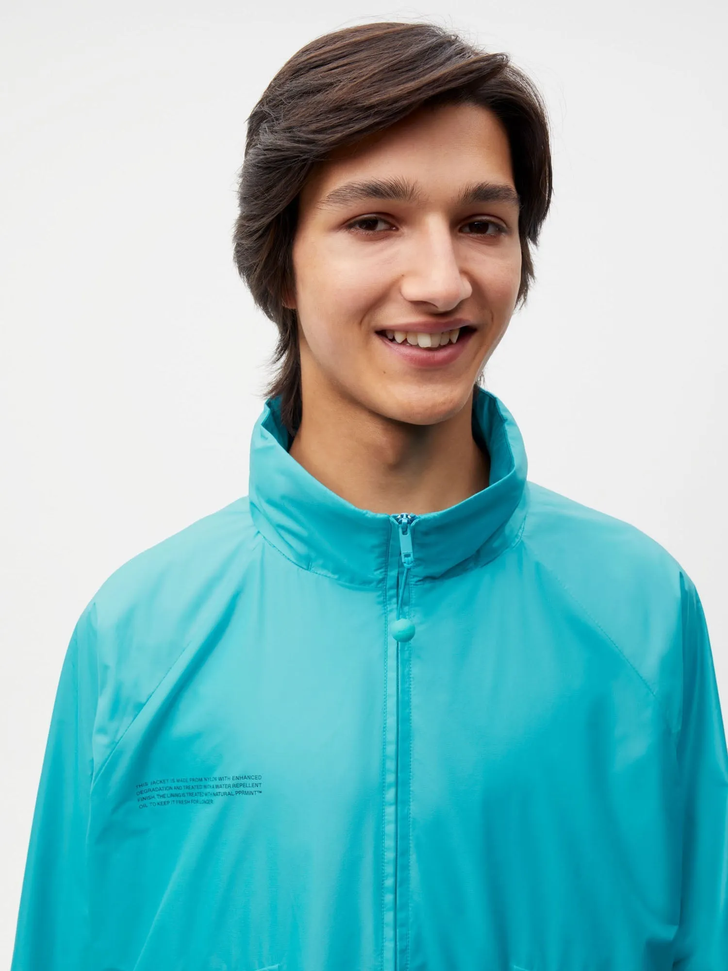 Nylon Jacket—peacock blue sold by Pangaia product image thumbnail 5