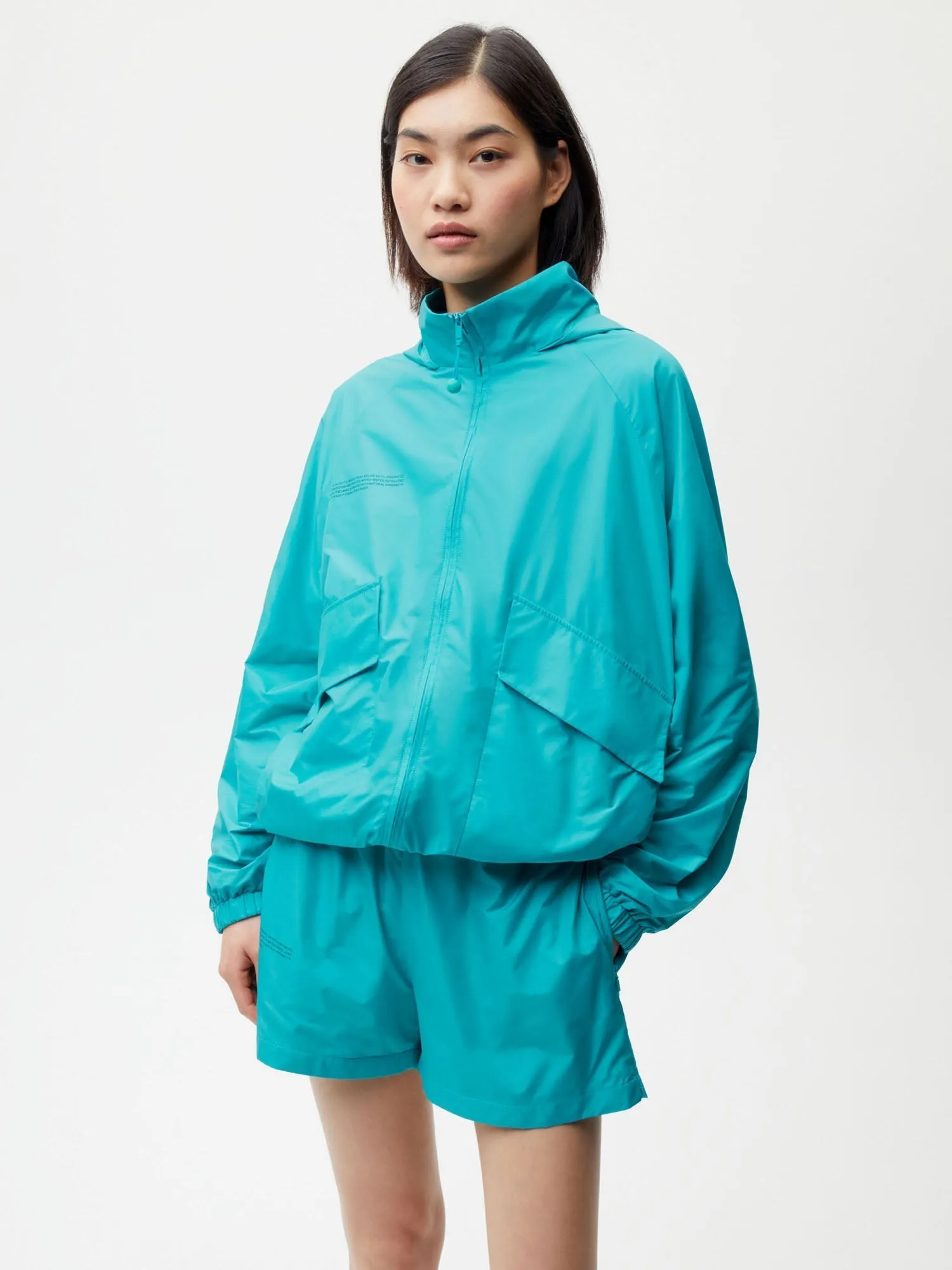 Nylon Jacket—peacock blue sold by Pangaia product image thumbnail 2