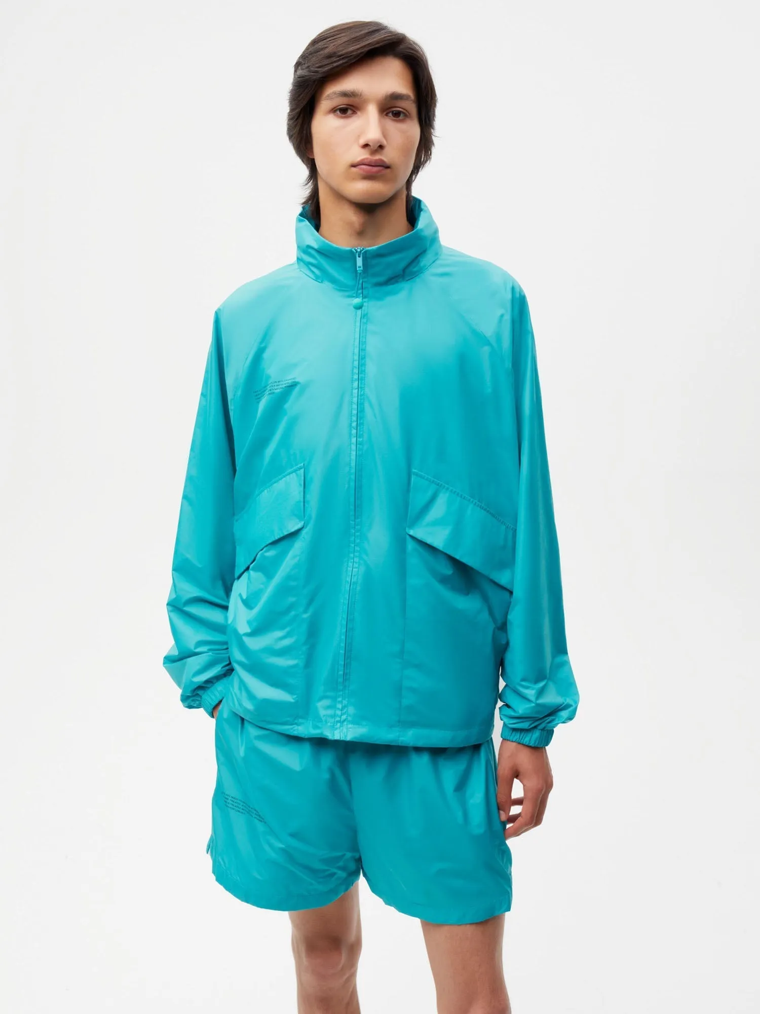 Nylon Jacket—peacock blue sold by Pangaia product image thumbnail 4