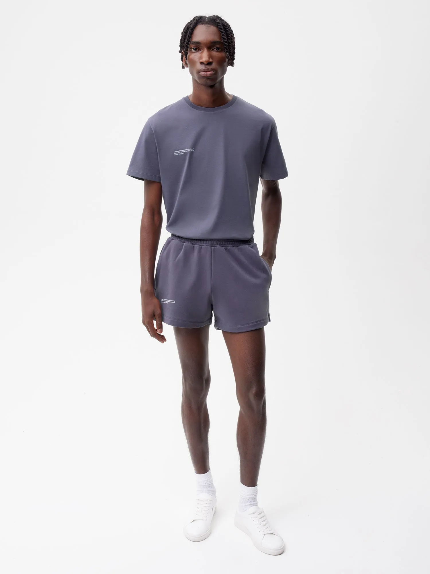 Womens Archive 365 Midweight Shorts—slate blue sold by Pangaia product image thumbnail 3