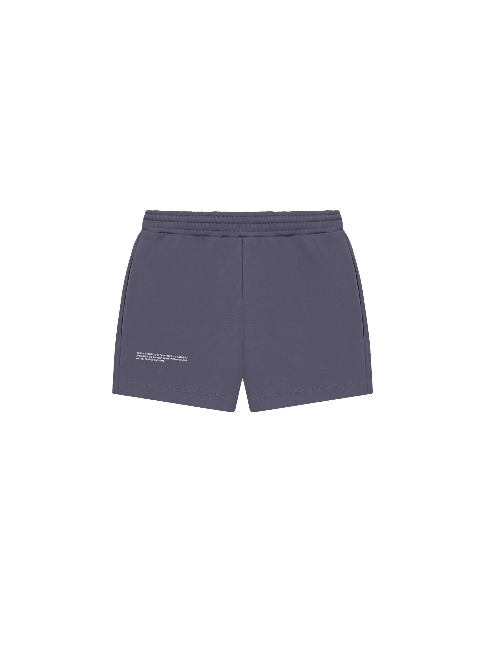 Womens Archive 365 Midweight Shorts—slate blue sold by Pangaia