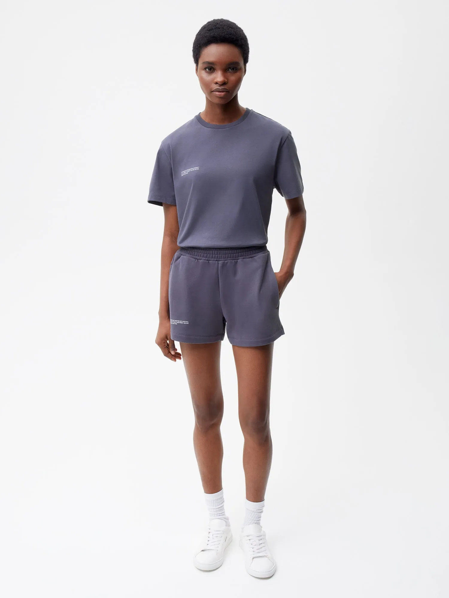 Womens Archive 365 Midweight Shorts—slate blue sold by Pangaia product image thumbnail 2