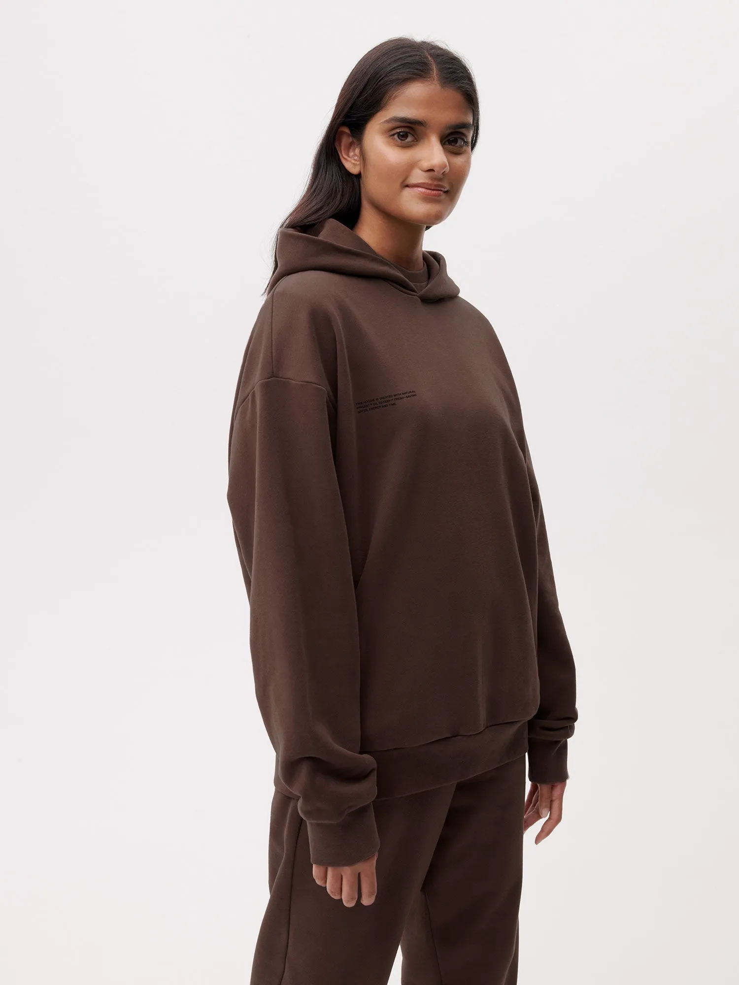 Womens 365 Midweight Hoodie—chestnut brown sold by Pangaia product image thumbnail 2