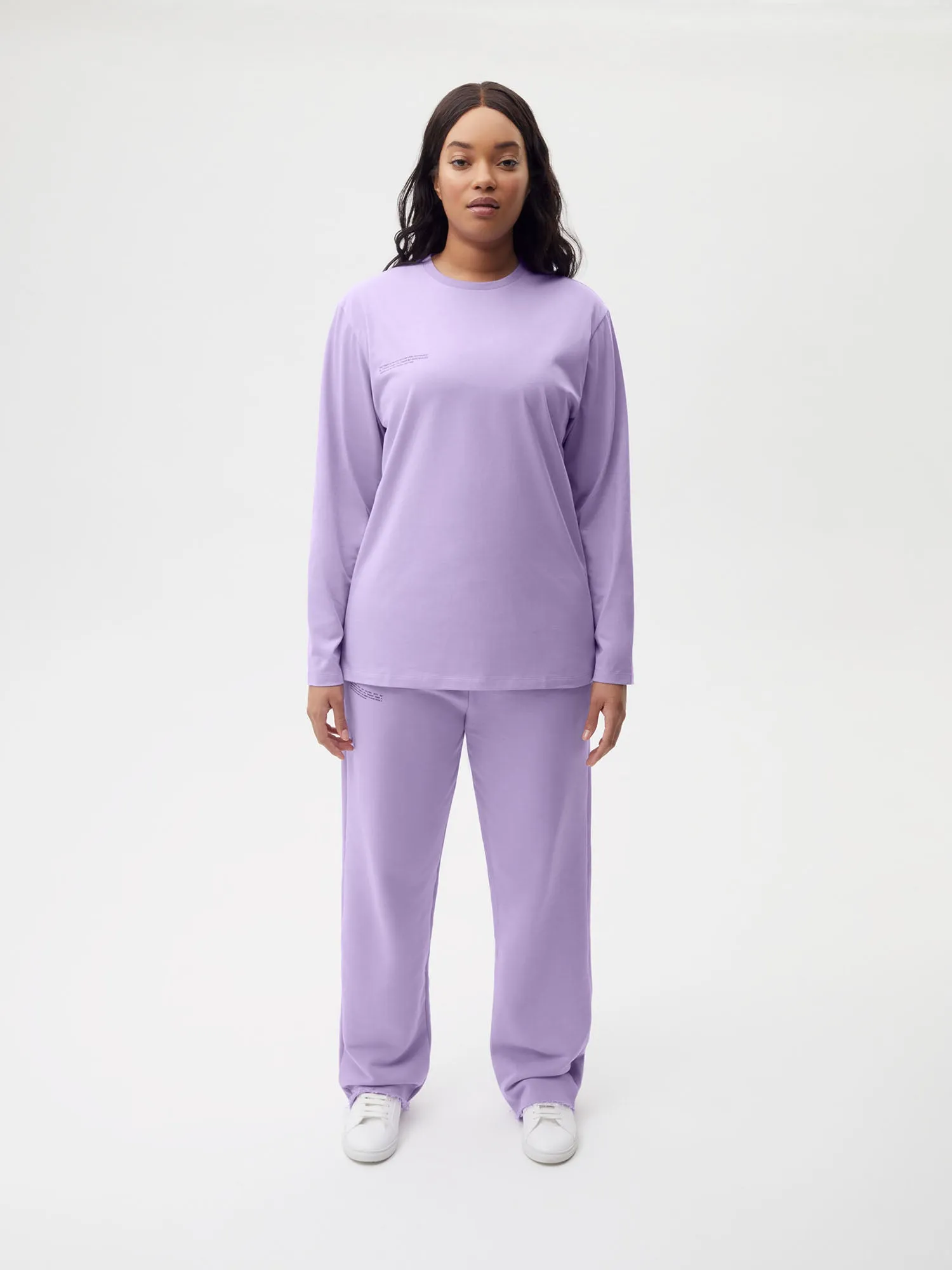 Womens 365 Midweight Long Sleeve T-shirt—Orchid Purple sold by Pangaia product image thumbnail 2