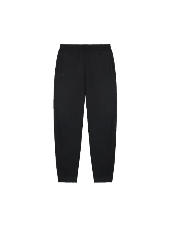 Womens Recycled Wool Jersey Barrel-Leg Track Pants—black sold by Pangaia
