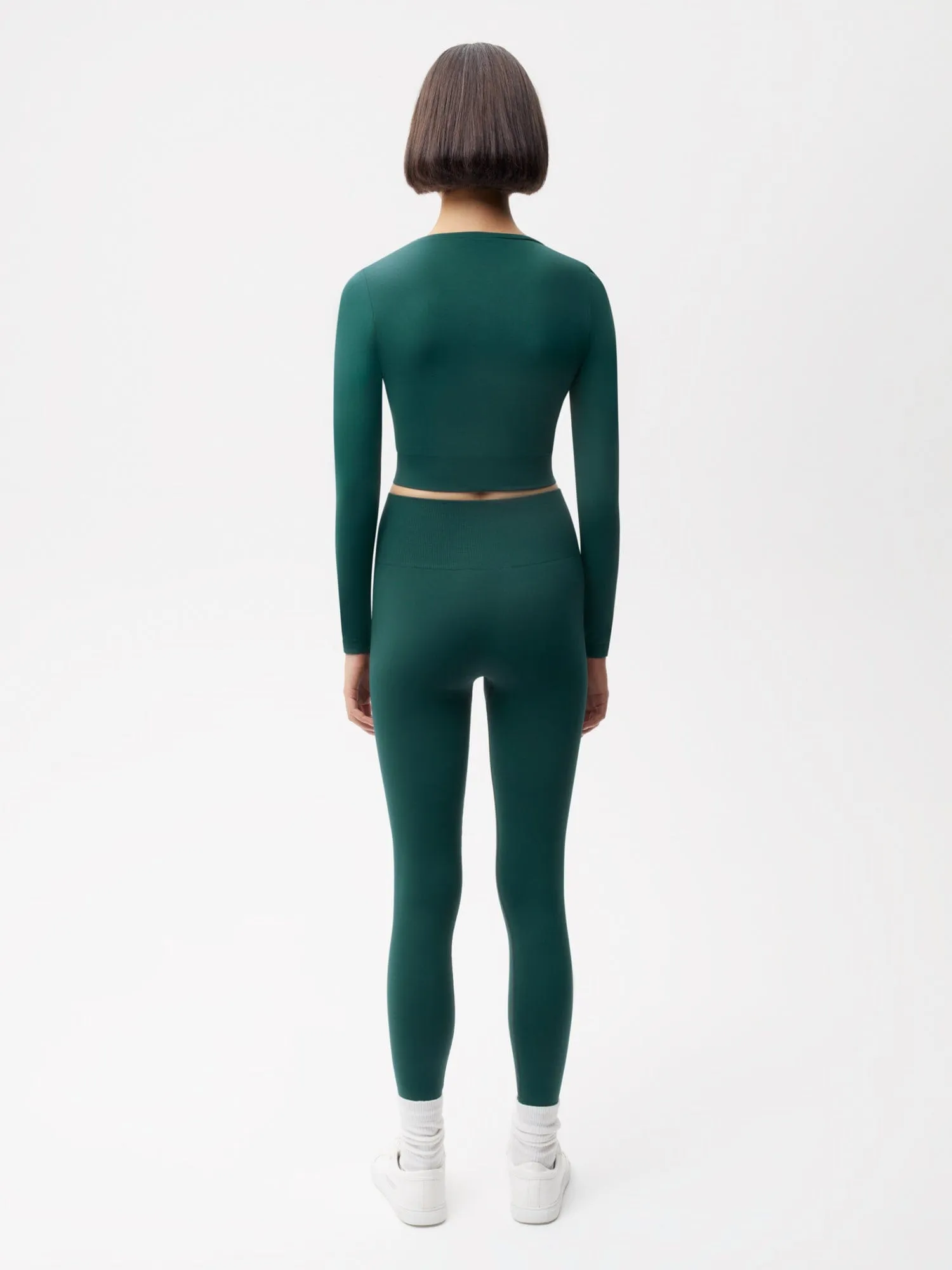 Womens Plant-Stretch Compressive Leggings—Foliage Green sold by Pangaia product image thumbnail 3