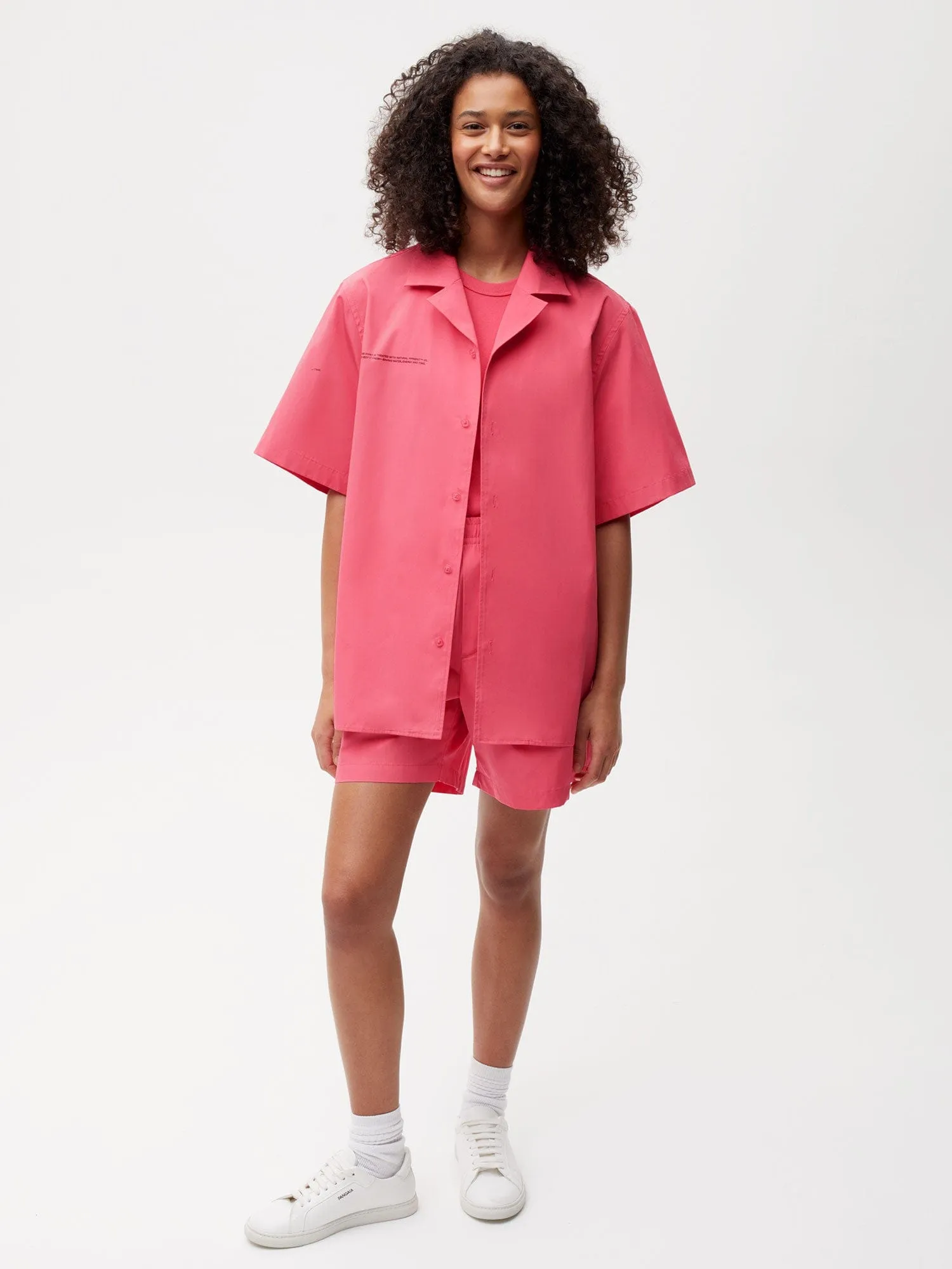 Archive Cotton Poplin Elasticated Shorts—lotus pink sold by Pangaia product image thumbnail 5