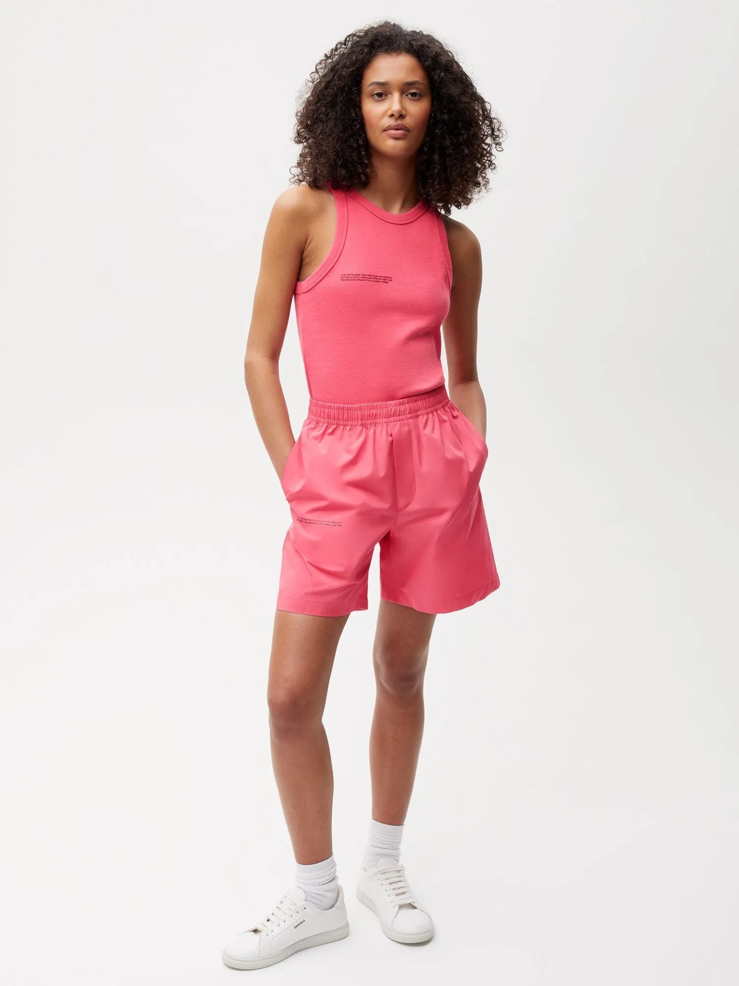 Archive Cotton Poplin Elasticated Shorts—lotus pink sold by Pangaia product image thumbnail 2