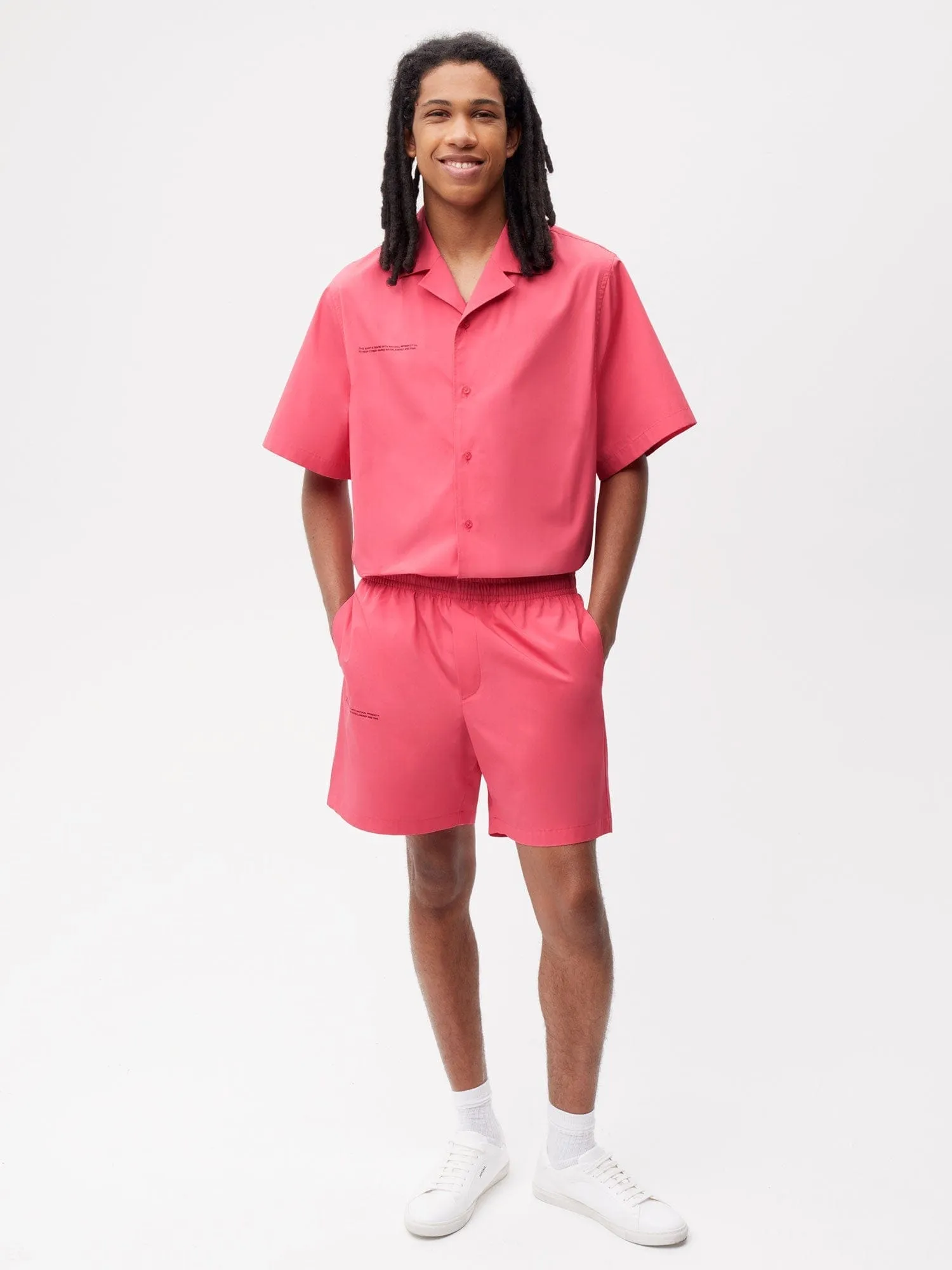 Archive Cotton Poplin Elasticated Shorts—lotus pink sold by Pangaia product image thumbnail 3