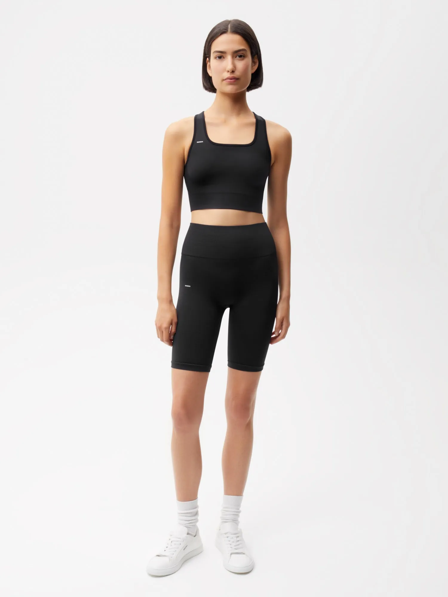 Womens Plant-Stretch Longline Sports Bra—black sold by Pangaia product image thumbnail 5