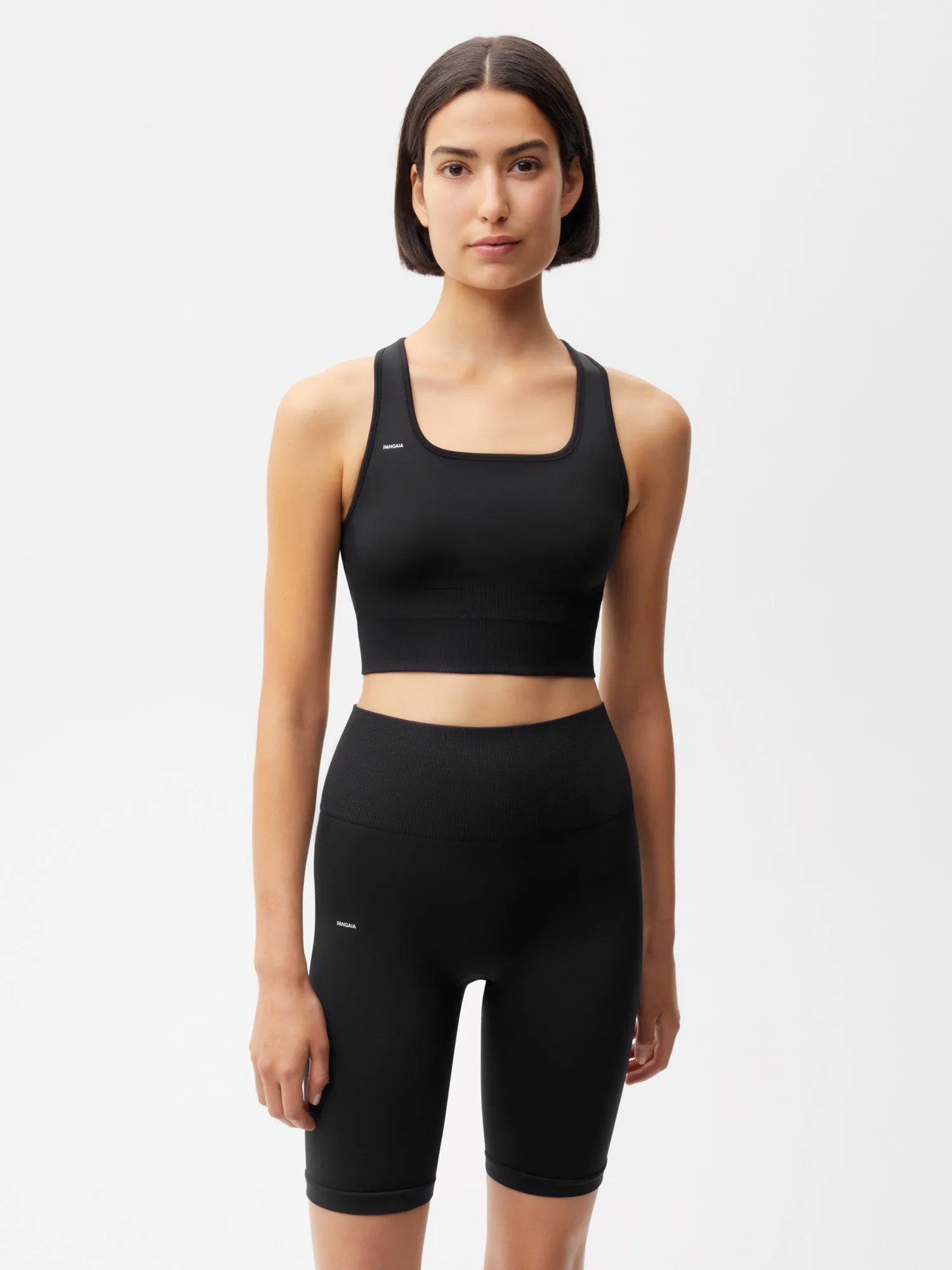 Womens Plant-Stretch Longline Sports Bra—black sold by Pangaia product image thumbnail 2
