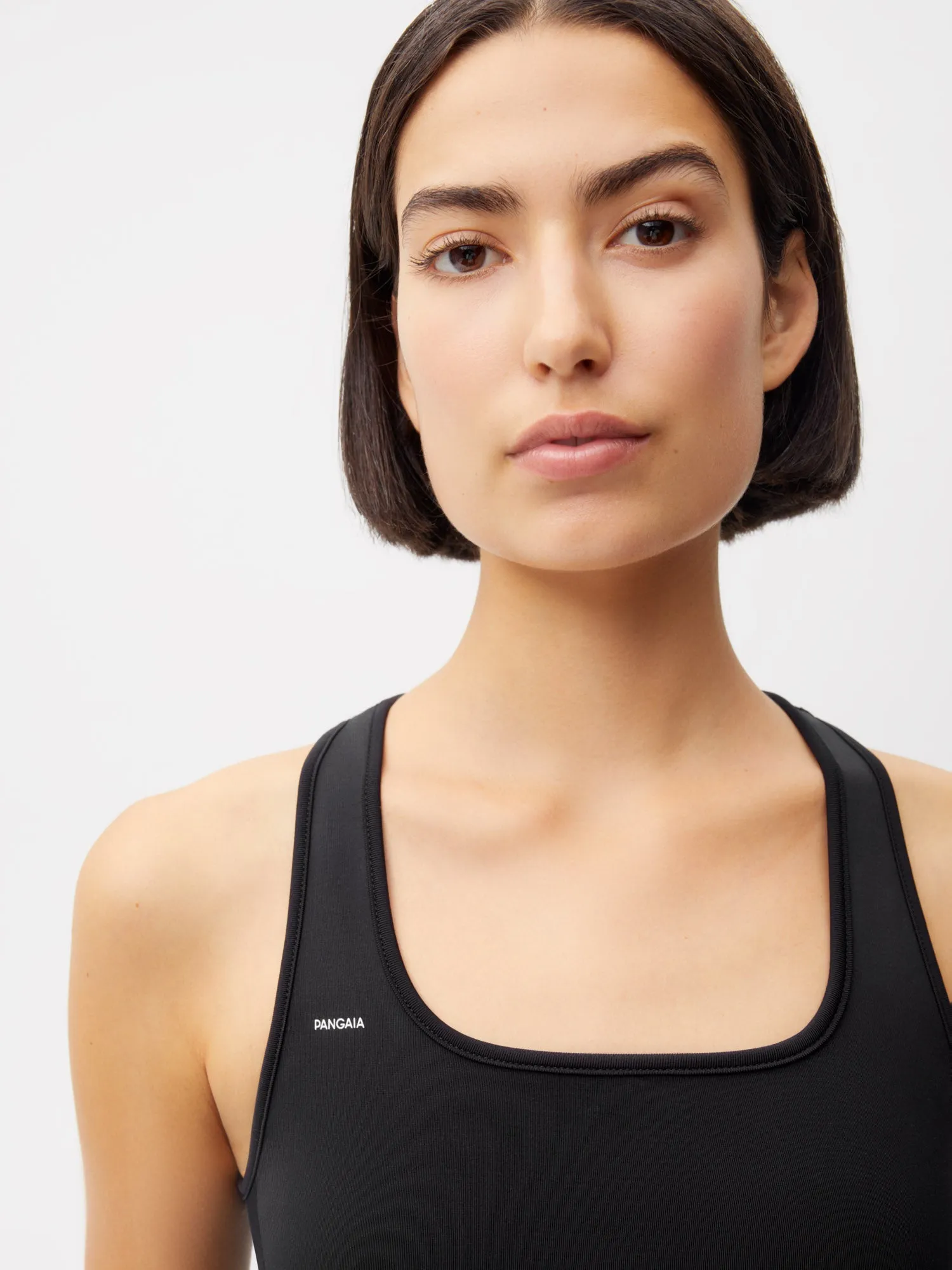 Womens Plant-Stretch Longline Sports Bra—black sold by Pangaia product image thumbnail 4