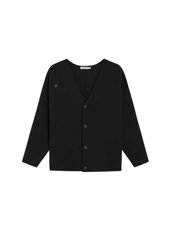 Womens Recycled Cashmere Cardigan—black sold by Pangaia