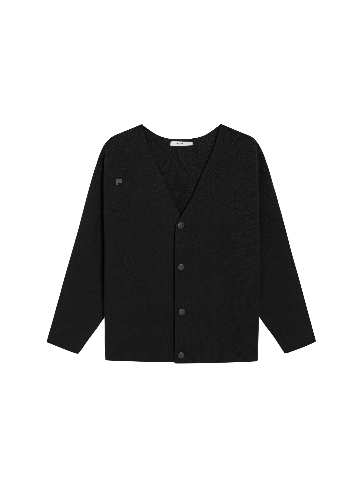 Womens Recycled Cashmere Cardigan—black sold by Pangaia