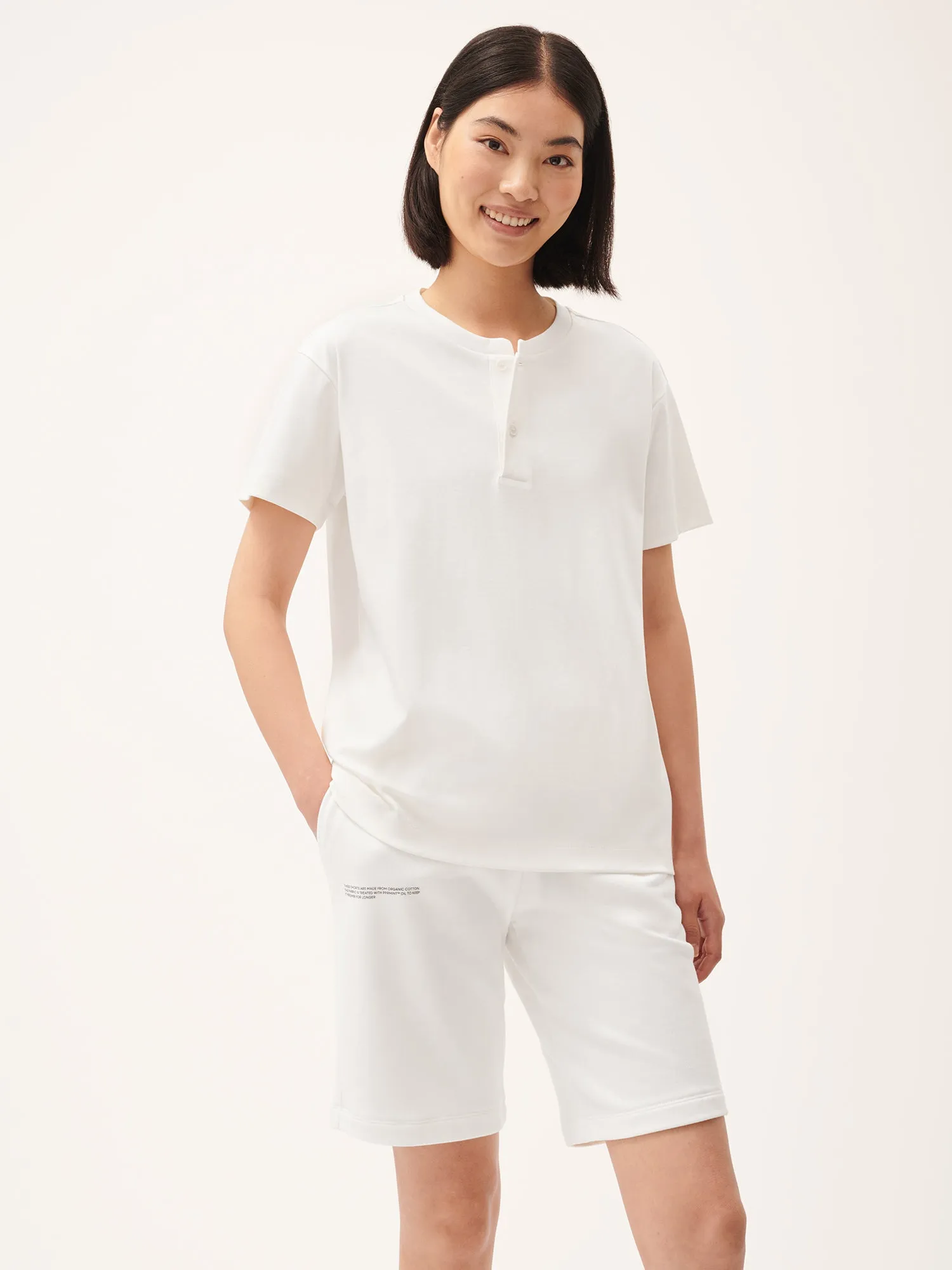 Womens DNA Henley T-Shirt—off-white sold by Pangaia product image thumbnail 3