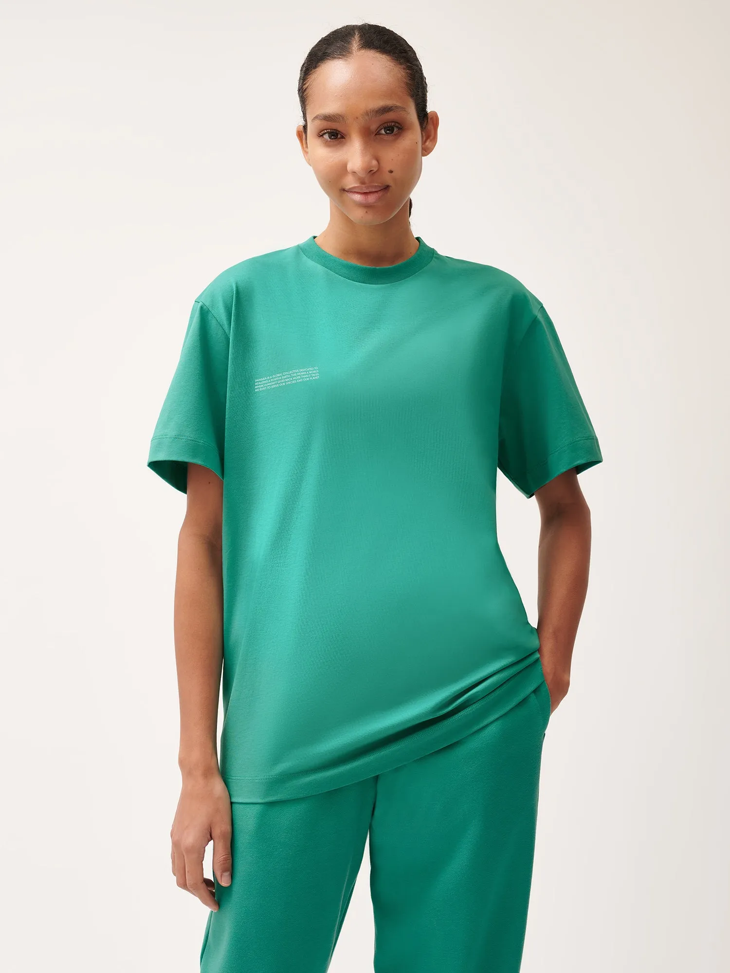 Womens 365 Midweight T-shirt—mangrove turquoise sold by Pangaia product image thumbnail 3