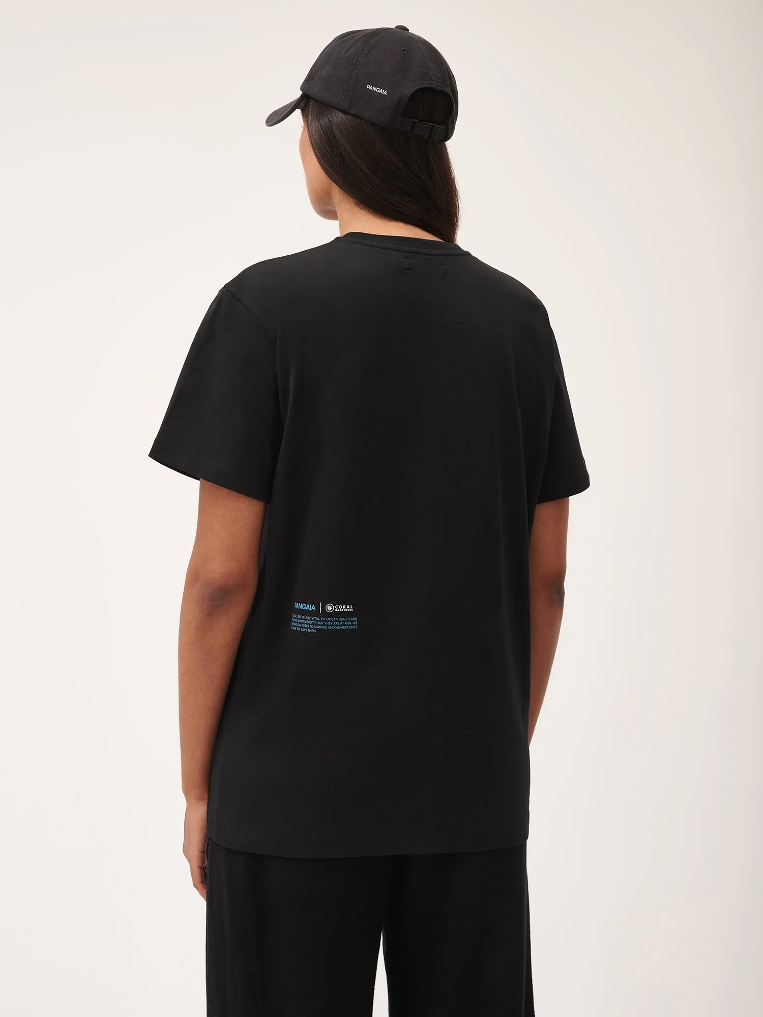 Womens Coral Gardeners Midweight T-Shirt—black sold by Pangaia product image thumbnail 4
