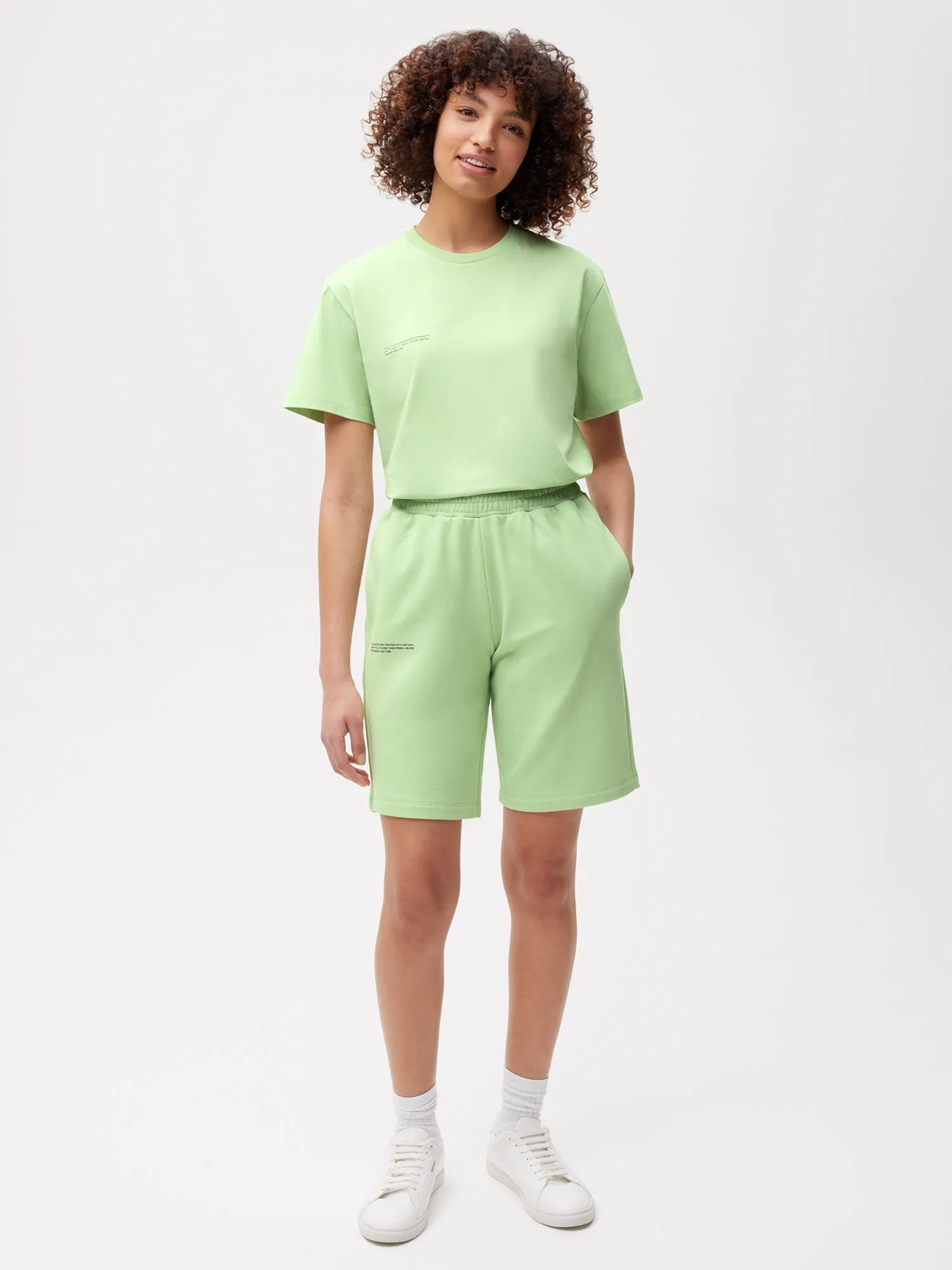 Womens 365 Midweight Long Shorts—pistachio sold by Pangaia product image thumbnail 2