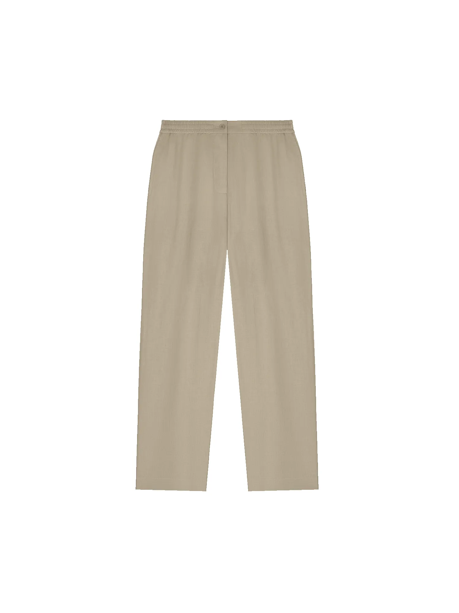 Womens DNA Linen Trousers—cliff beige sold by Pangaia