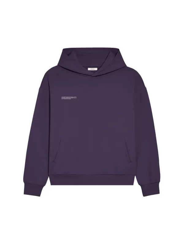Fruitful 365 Midweight Organic Cotton Hoodie—blackberry purple sold by Pangaia