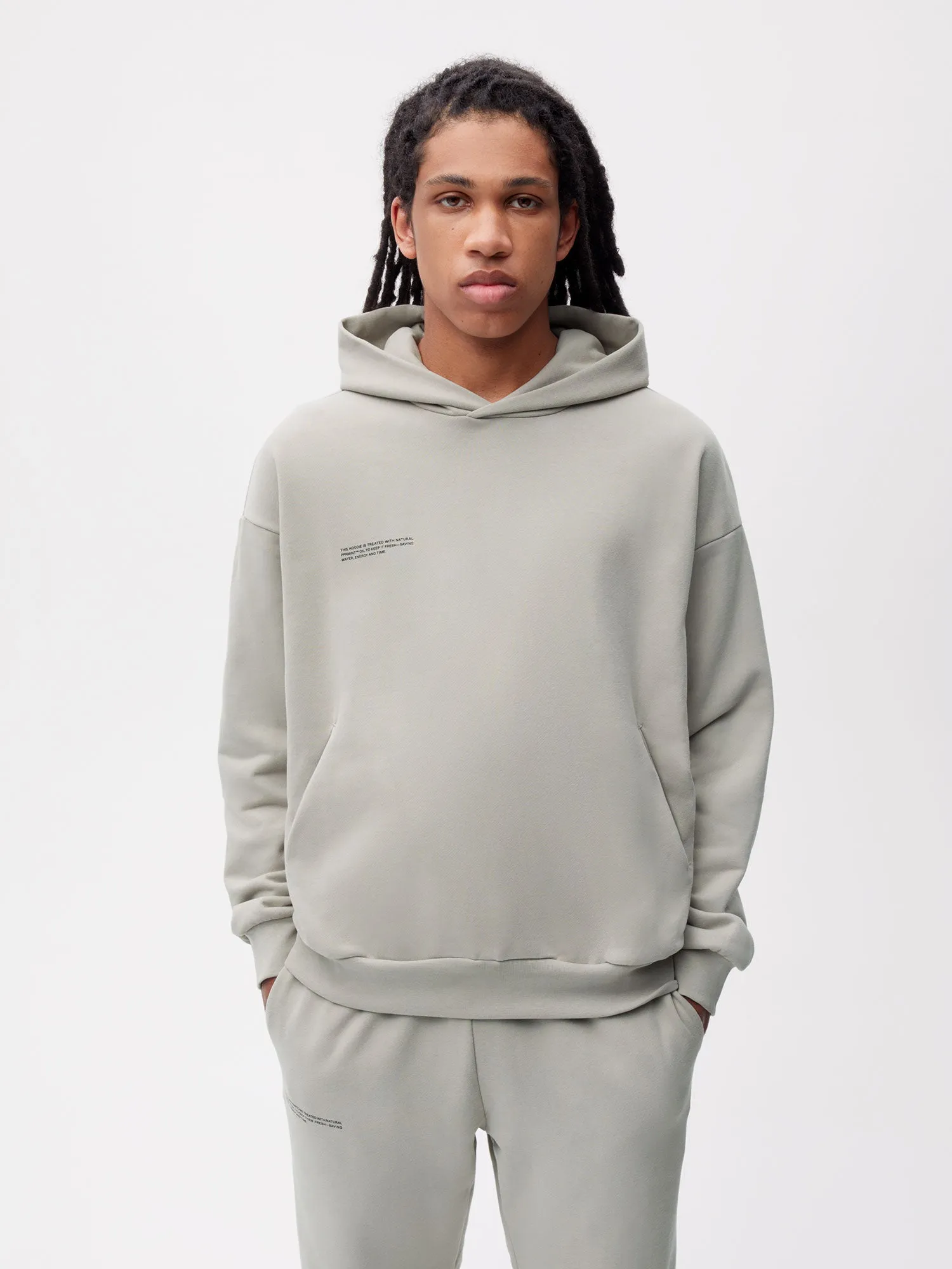 Womens 365 Midweight Hoodie—stone sold by Pangaia product image thumbnail 3