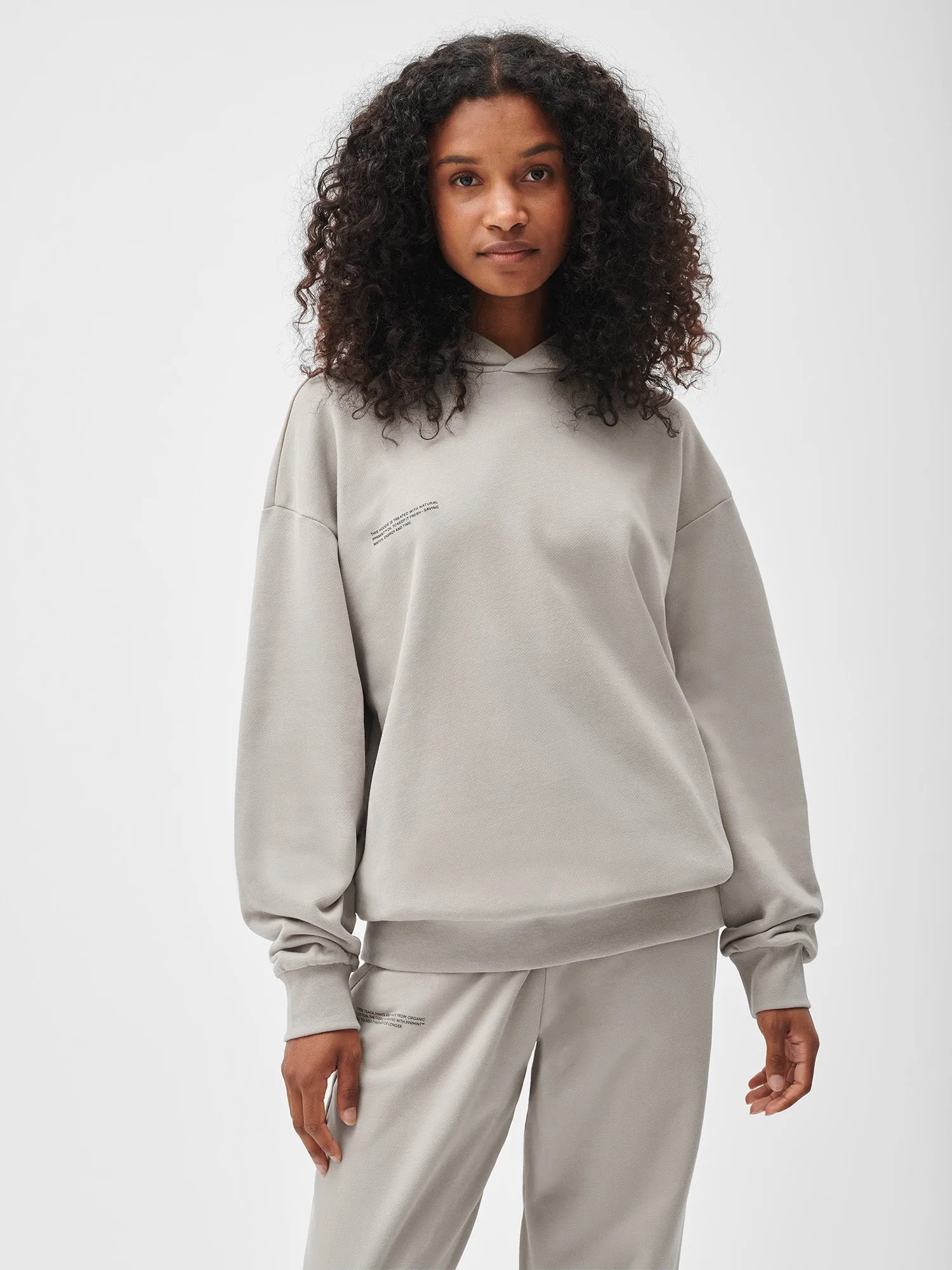 Womens 365 Midweight Hoodie—stone sold by Pangaia product image thumbnail 2