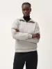Womens Double Jersey Half Zip Sweatshirt—stone sold by Pangaia