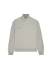 Womens Double Jersey Half Zip Sweatshirt—stone sold by Pangaia