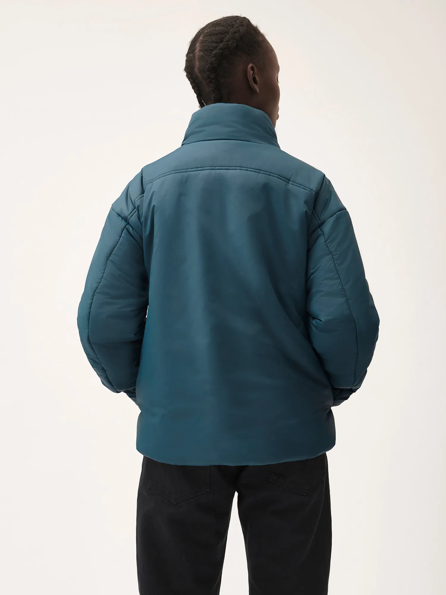 Womens Flower-Warmth Puffer Jacket—Storm Blue sold by Pangaia product image thumbnail 5