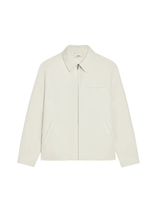 Womens Organic Cotton Harrington Jacket—elderflower sold by Pangaia