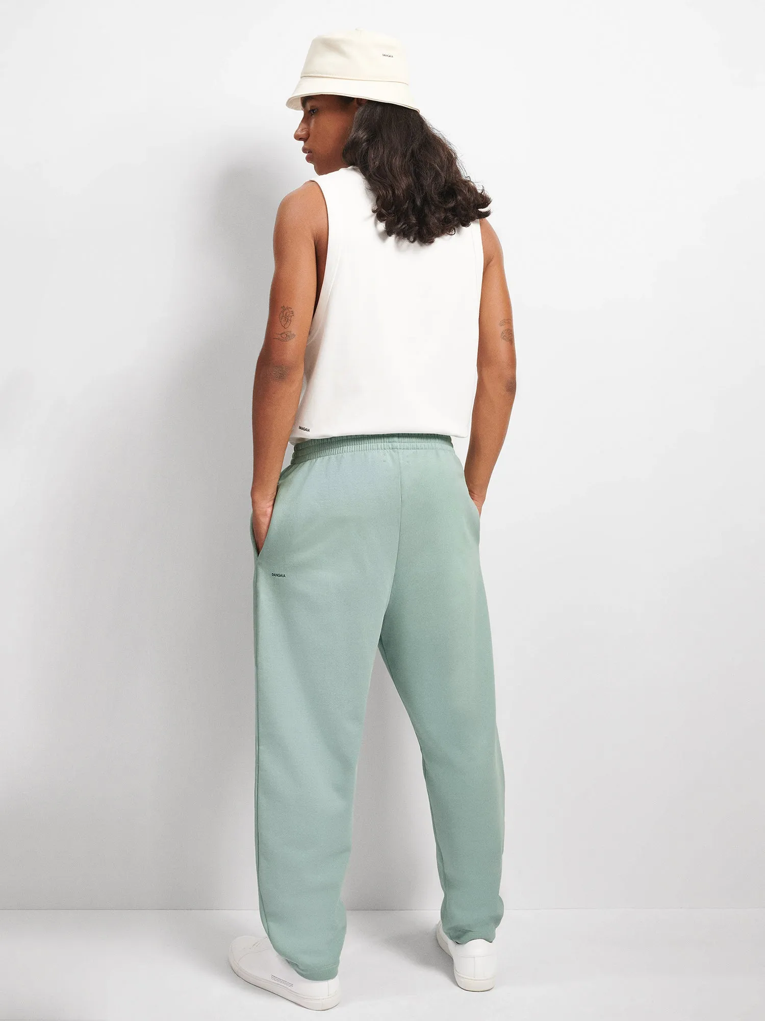 Womens DNA Barrel-Leg Track Pants—eucalyptus blue sold by Pangaia product image thumbnail 3