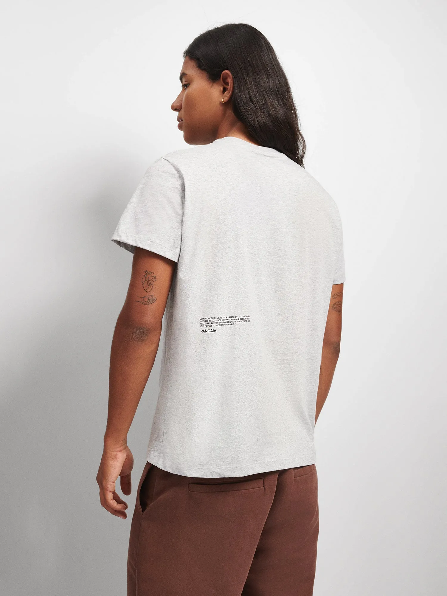 Womens 365 Natural Intelligence T-shirt—grey marl sold by Pangaia product image thumbnail 4