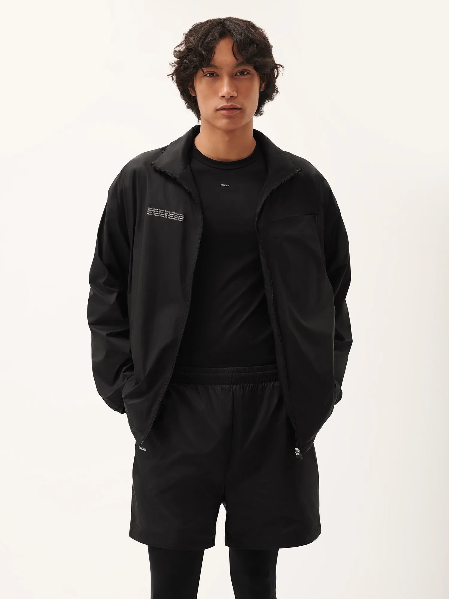 Men's DNA Recycled Nylon Packable Jacket—black sold by Pangaia product image thumbnail 3