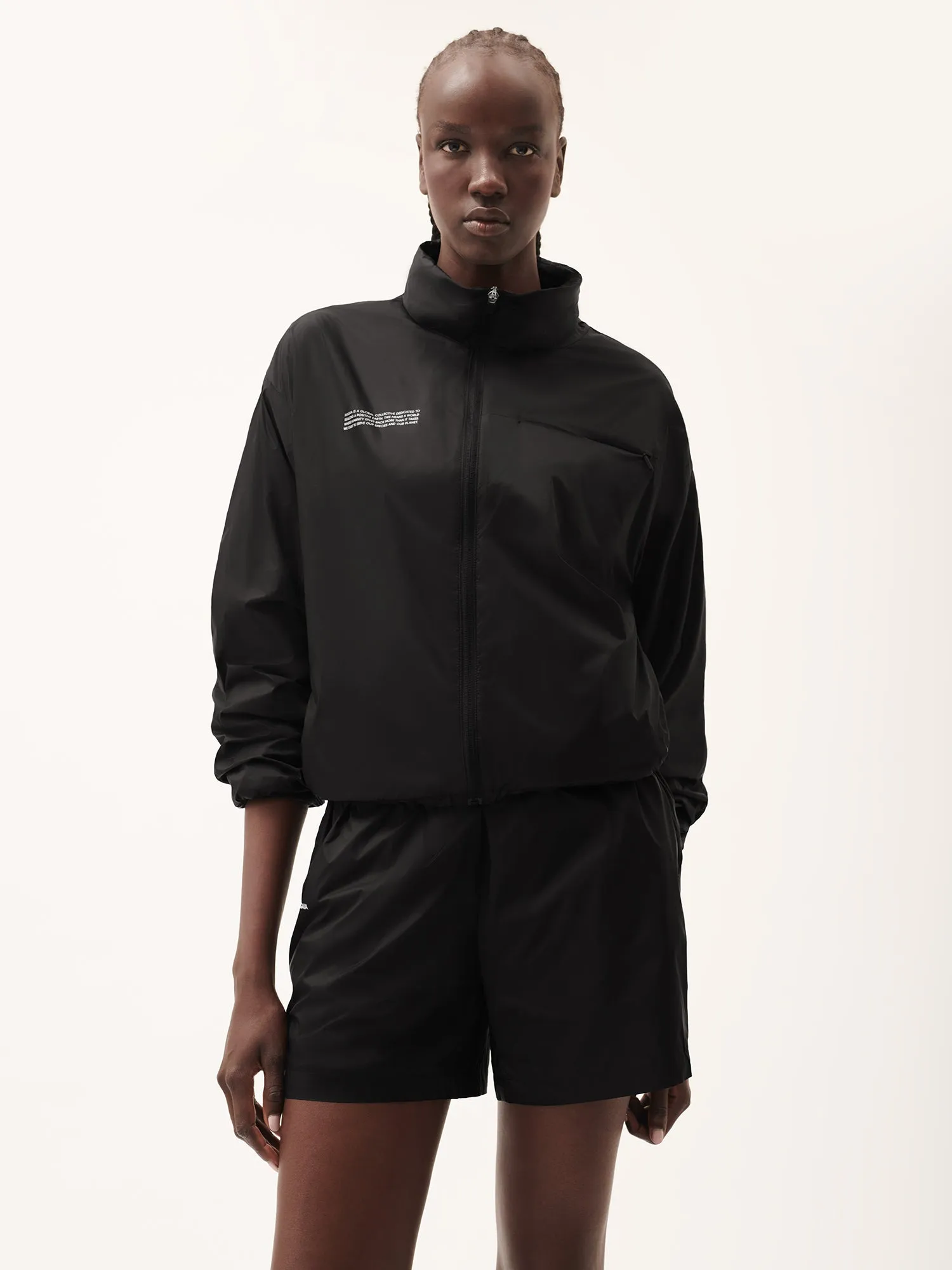 Womens DNA Recycled Nylon Packable Jacket—black sold by Pangaia product image thumbnail 3