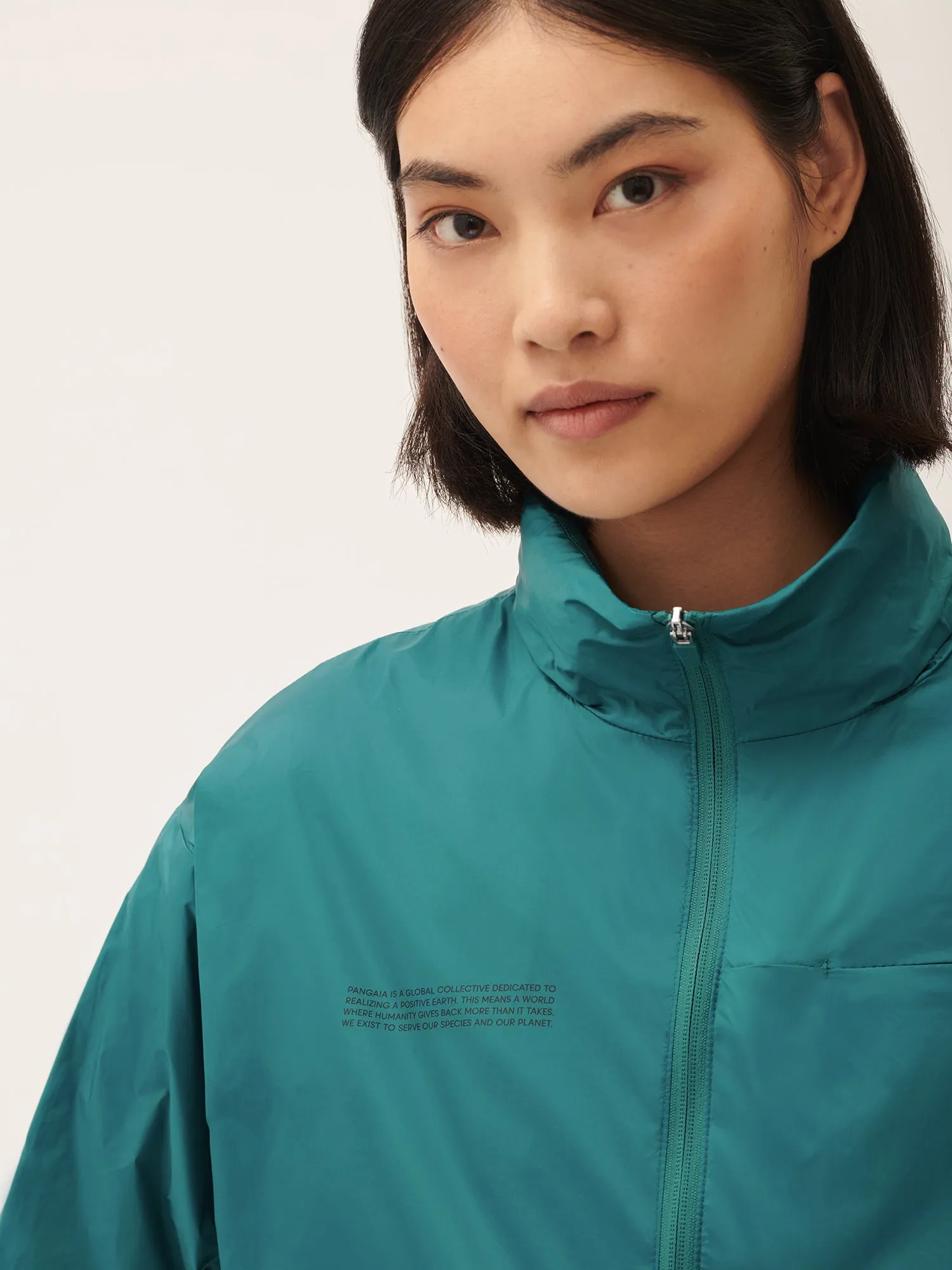 Women's DNA Recycled Nylon Packable Jacket—scarab teal sold by Pangaia product image thumbnail 5