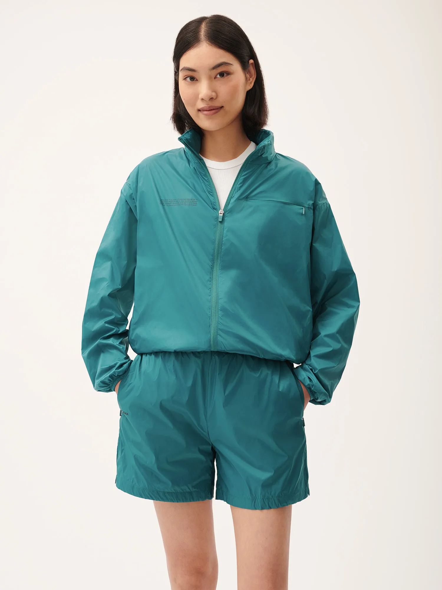 Women's DNA Recycled Nylon Packable Jacket—scarab teal sold by Pangaia product image thumbnail 2