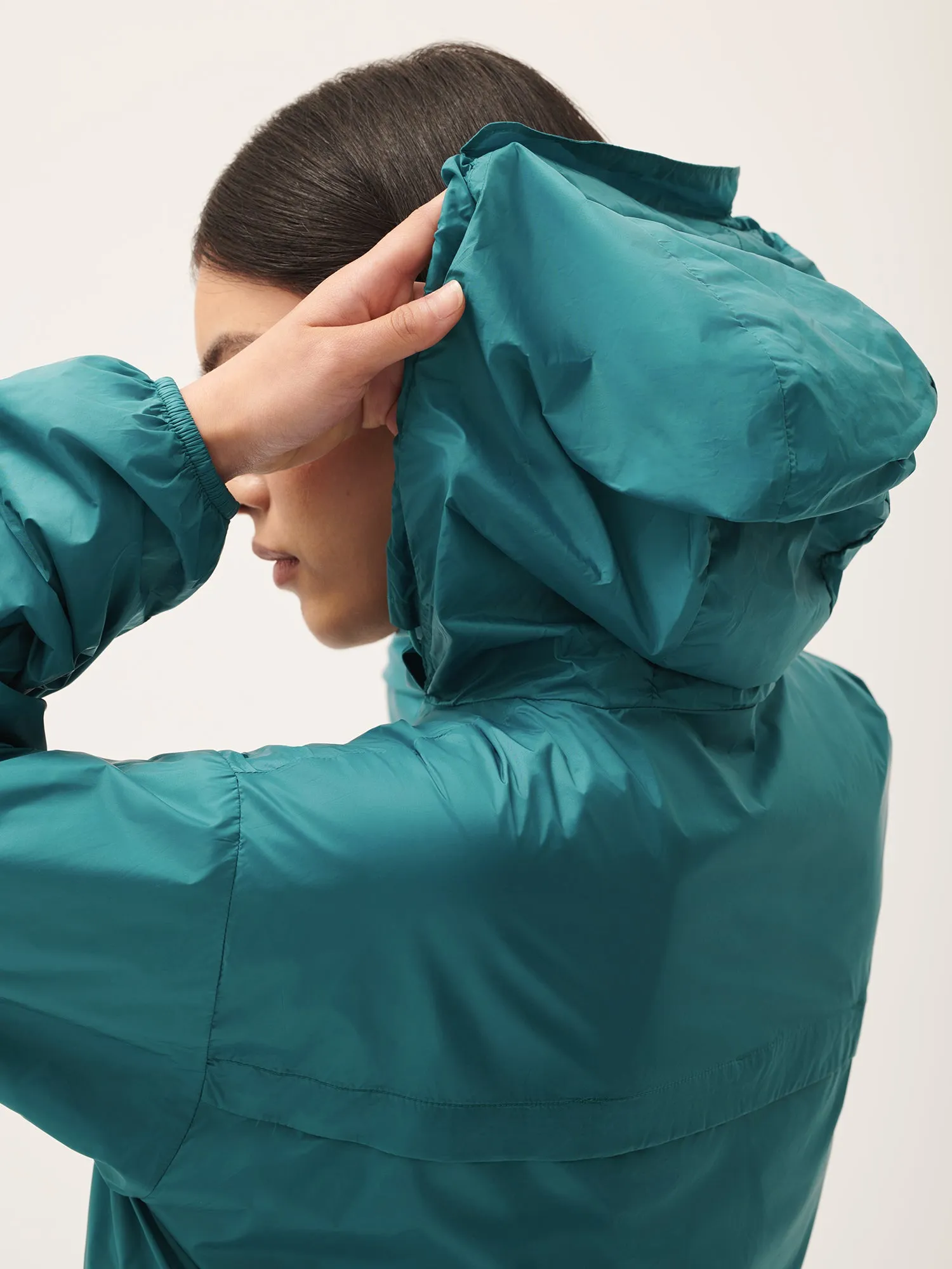 Women's DNA Recycled Nylon Packable Jacket—scarab teal sold by Pangaia product image thumbnail 4