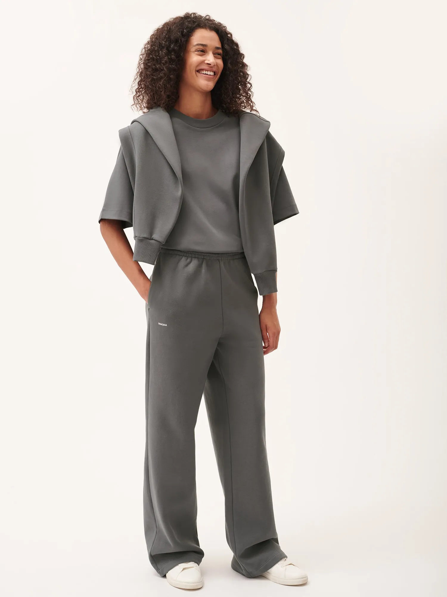 Womens DNA Straight Leg Track Pants—atmosphere grey sold by Pangaia product image thumbnail 3