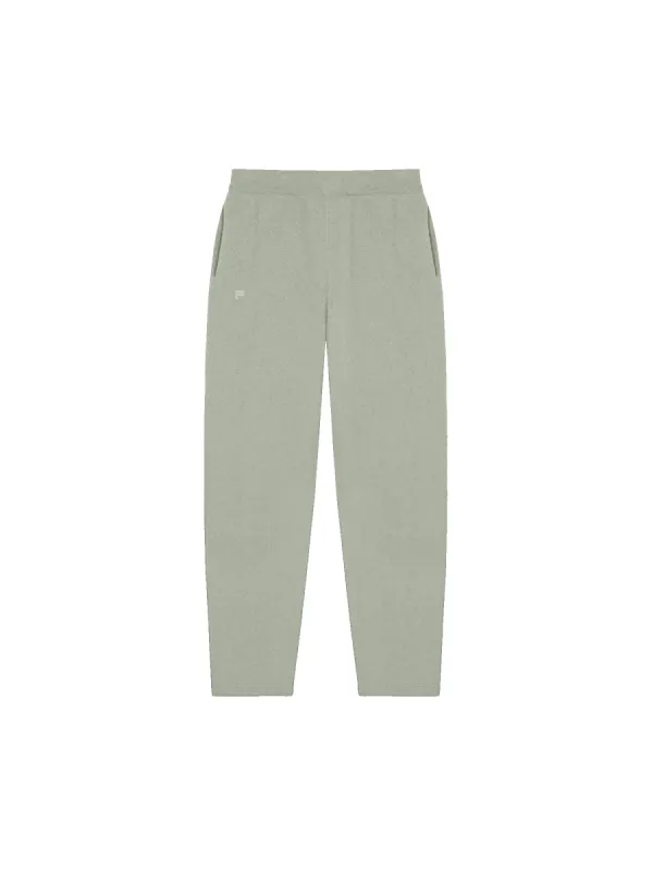 Womens Recycled Cashmere Tapered Track Pants—moss green sold by Pangaia