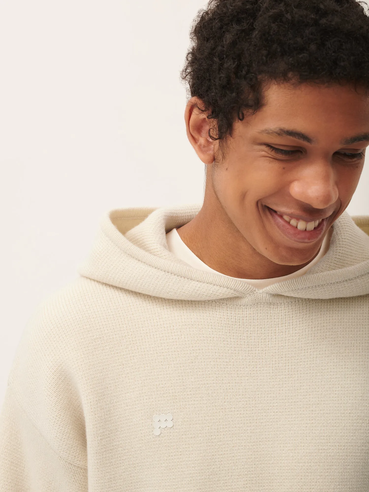 Womens Recycled Cashmere Hoodie—ecru ivory sold by Pangaia product image thumbnail 5