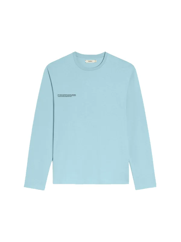 Mens 365 Midweight Long Sleeve T-shirt—Celestial Blue sold by Pangaia