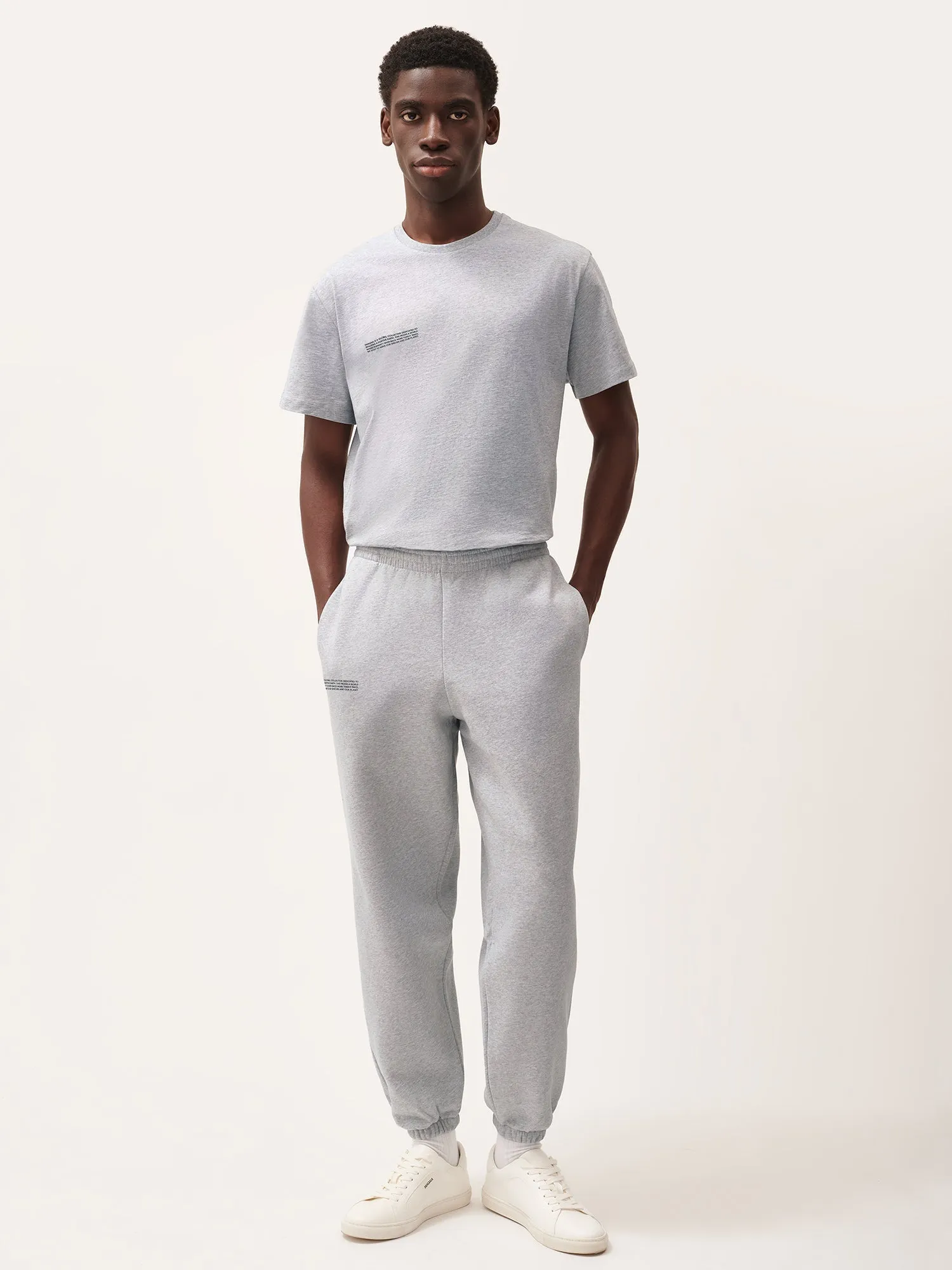 Mens 365 Heavyweight Track Pants—grey marl sold by Pangaia product image thumbnail 2