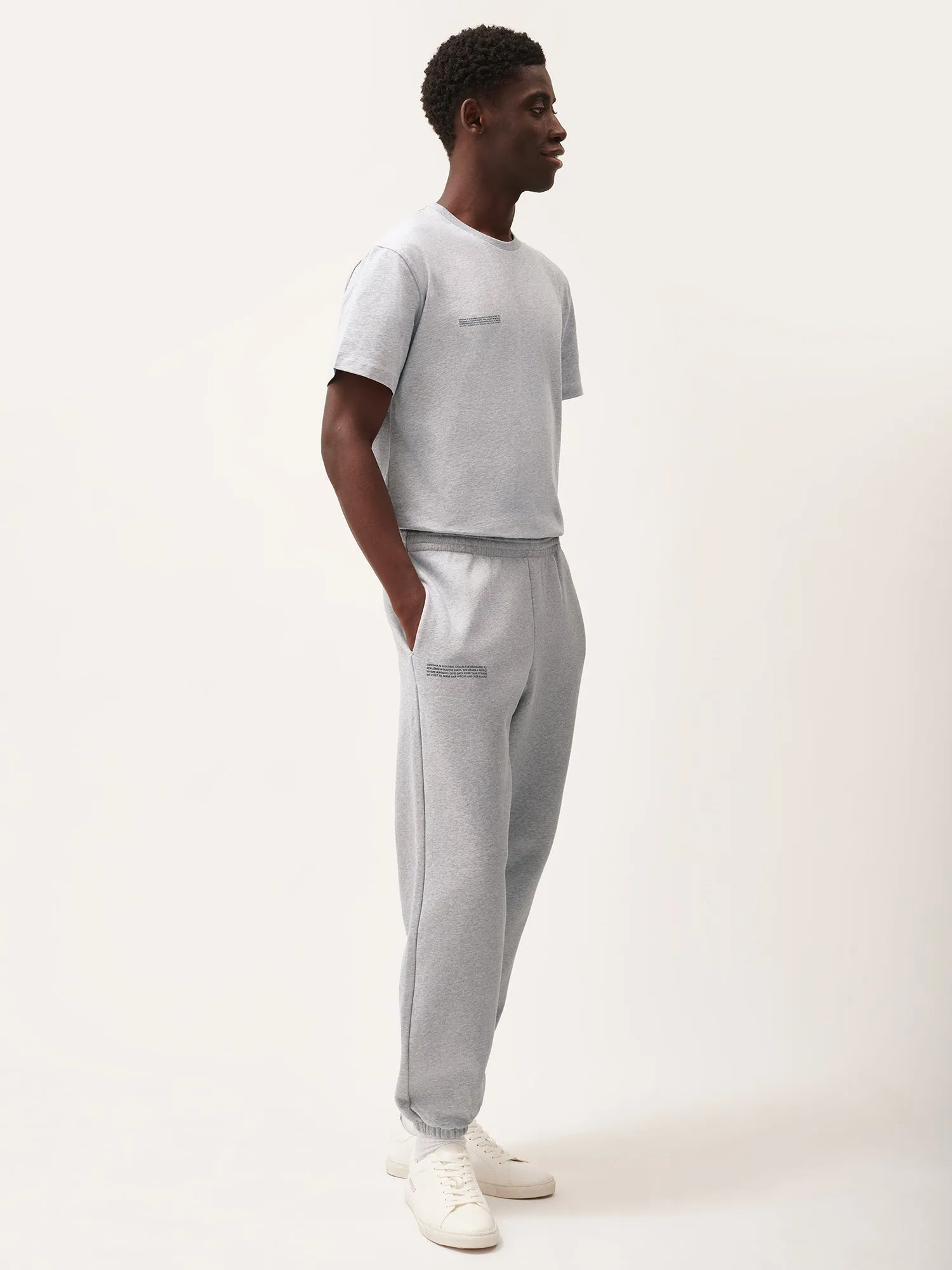 Mens 365 Heavyweight Track Pants—grey marl sold by Pangaia product image thumbnail 3