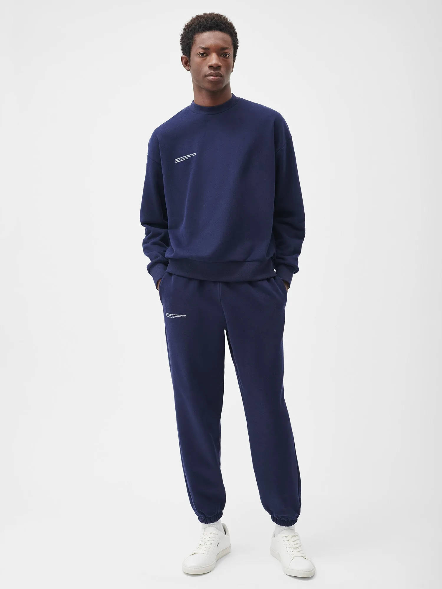 Mens 365 Midweight Track Pants—navy sold by Pangaia product image thumbnail 2